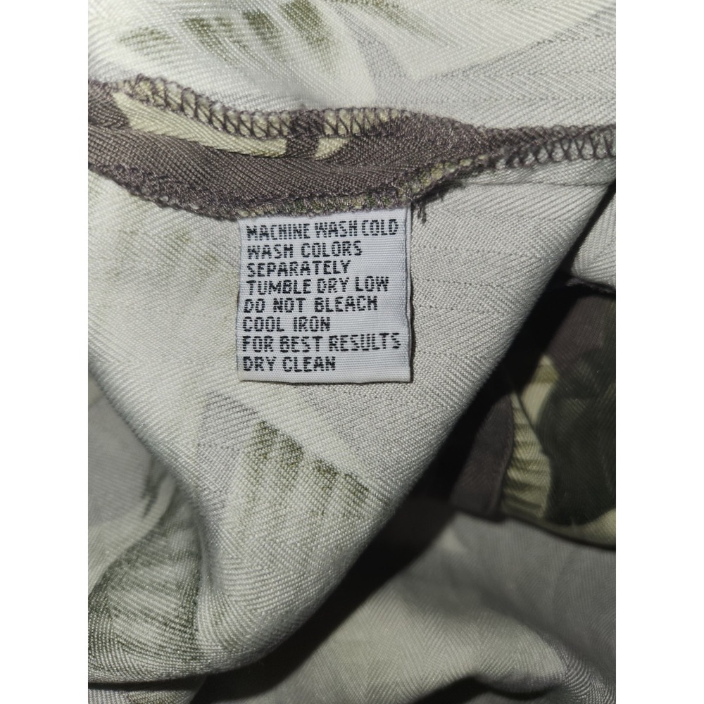 Tommy Bahama Mens 100% Silk Shirt Medium Grey Tropical - Picture 5 of 7